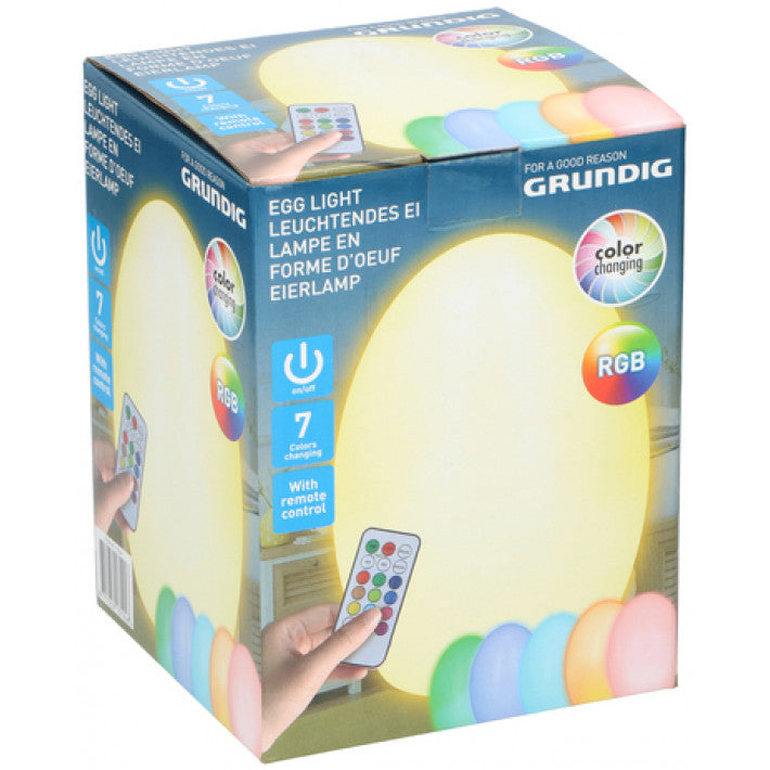 Grundig - Æg Lys Med Fjernbetjening 7 LED Lys