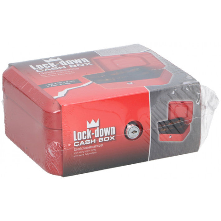 Lock-Down - Metal Pengekasse 20x16x9cm med møntbakke