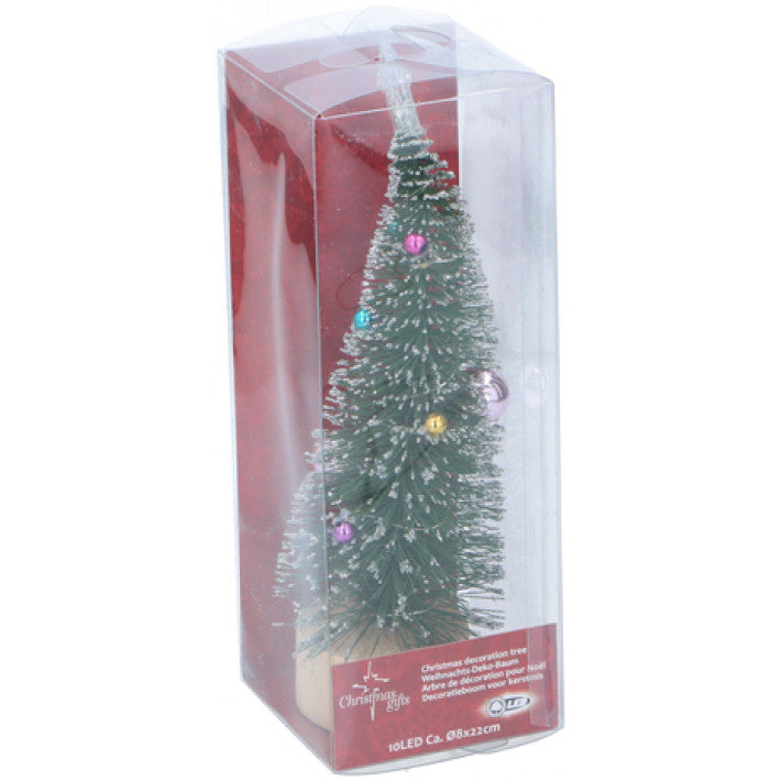 Christmas Gifts - 22cm juletræ på træfod med 10 led lys