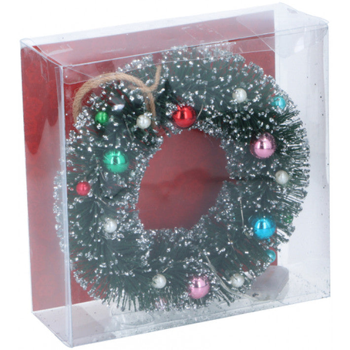 Christmas Gifts - 18,5 cm Julekrans med 20 led lys spots inkl batterier