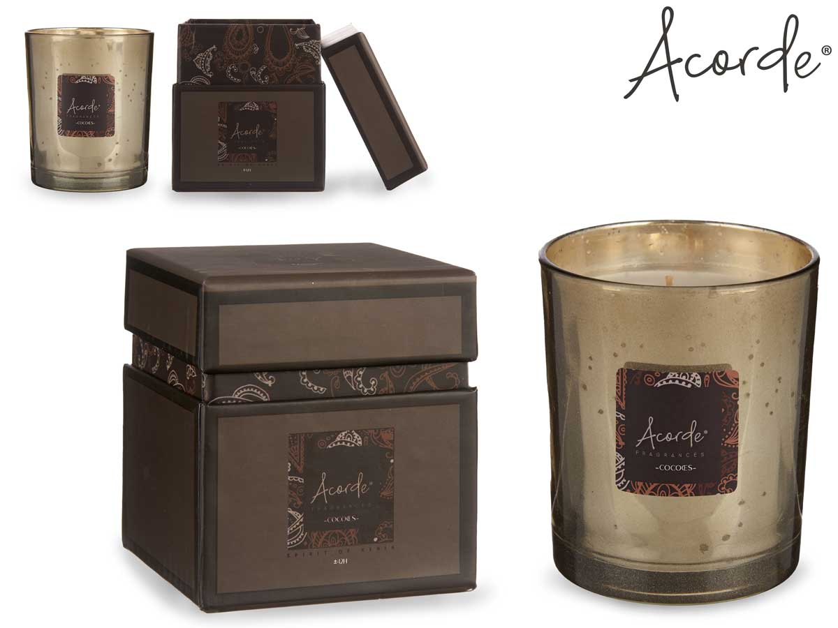 Acorde - 42timer Duftlys i gaveæske, ekstra koncentreret premium design. Kokos Kapacitet: 200gr Varighed: 42 timer
