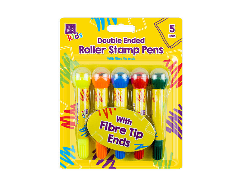 Double Ended Roller Stamp Pens - 5 Pack - Dollarstore.dk