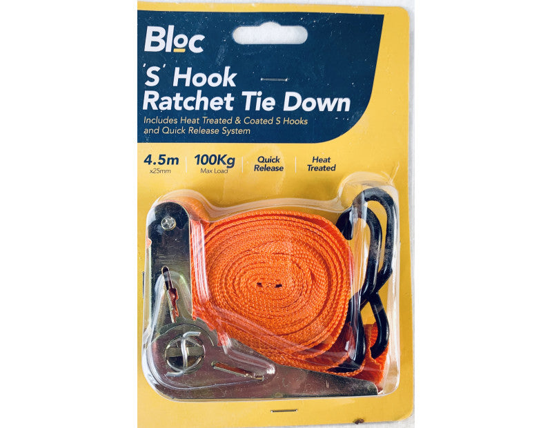 Bloc S Hook Ratchet Tie Down 1stk - Dollarstore.dk