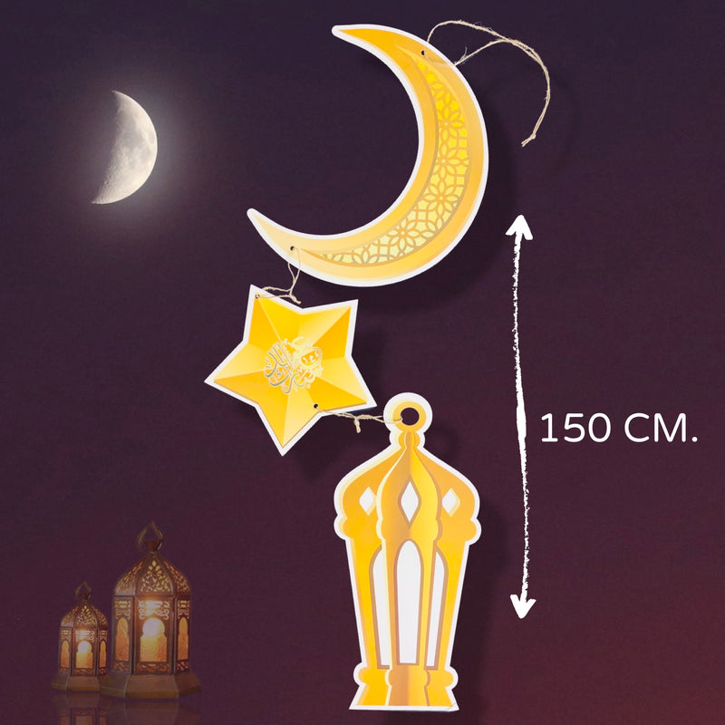 Kæmpe Ophæng Dekoration I Pap 150cm - Ramadan