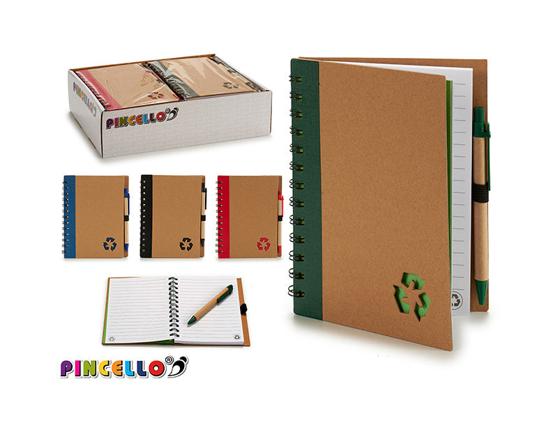 Notebook carton cover recyc pen 18x14 m4