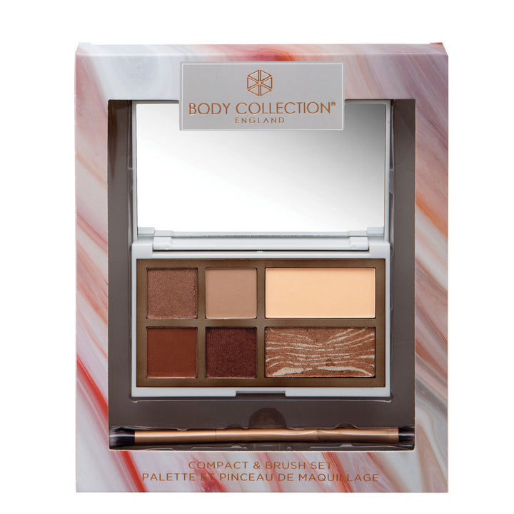 Body Collection England - Compact pallete med spejl og børste beige