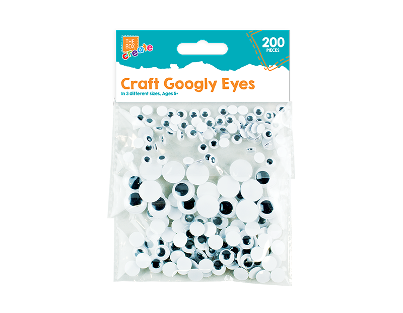 Craft Googly Eyes - 200 Pack - Dollarstore.dk