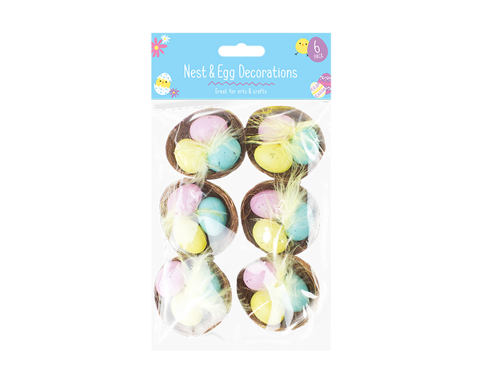 Påskeægsdekorationer - 6 Stk