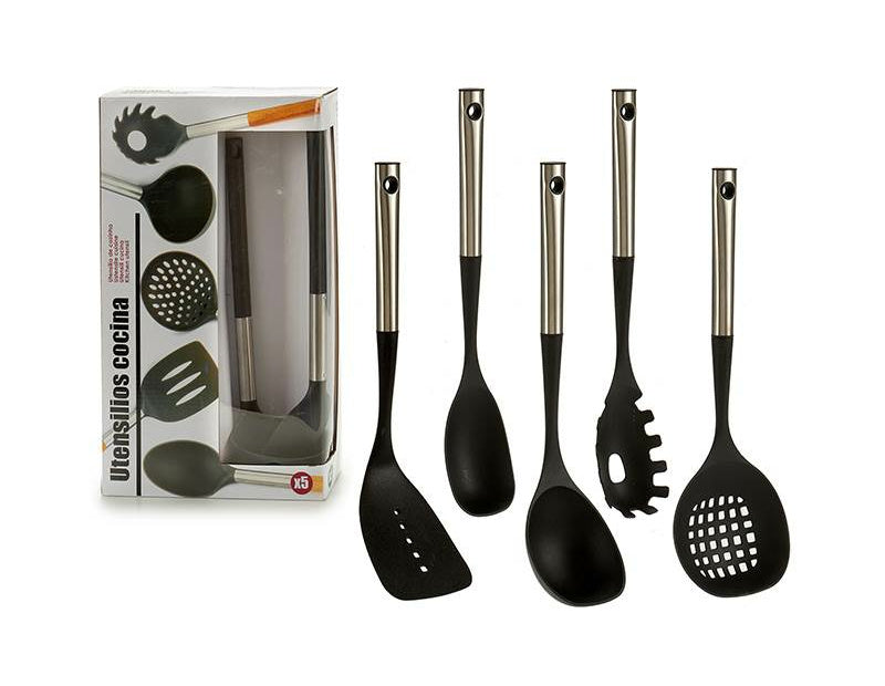 Set 5 utensils steel handle