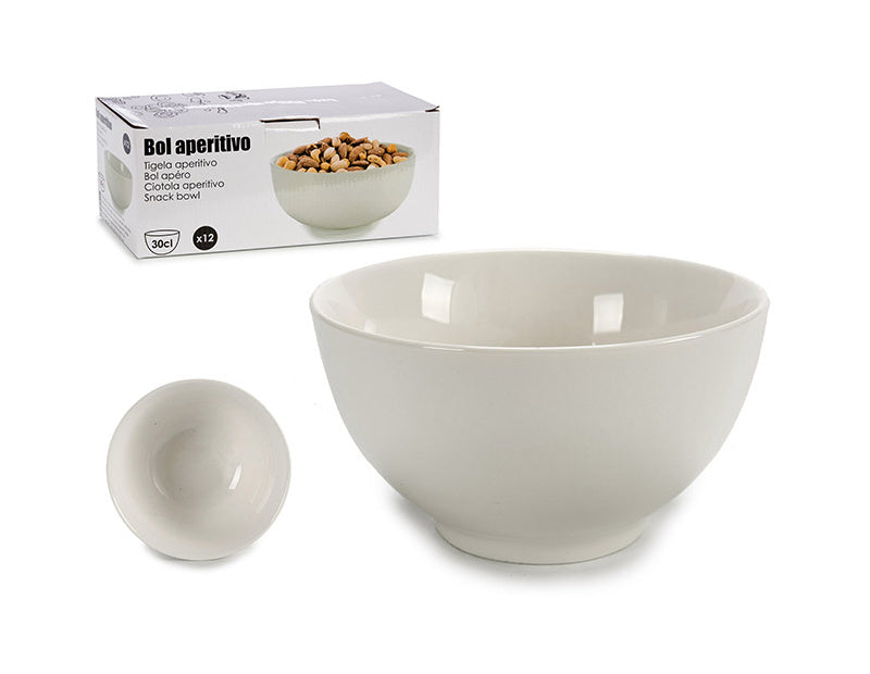 White porcelain round bowl 9x9 cm