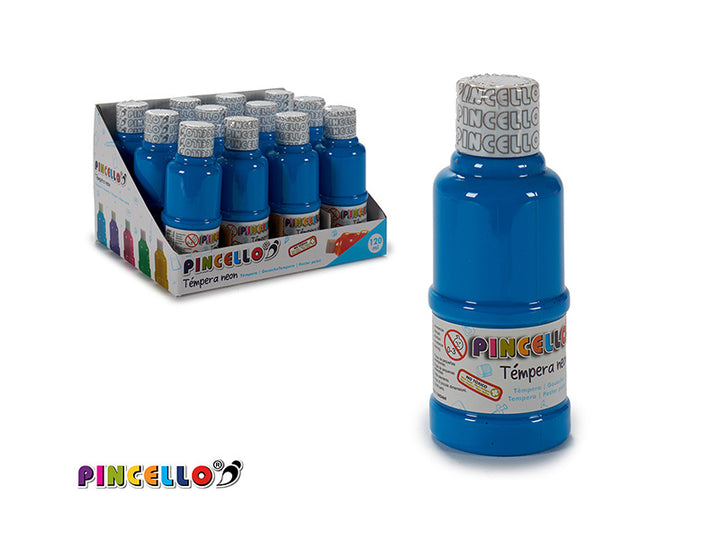 Tempera paint 120ml neon blue - Dollarstore.dk