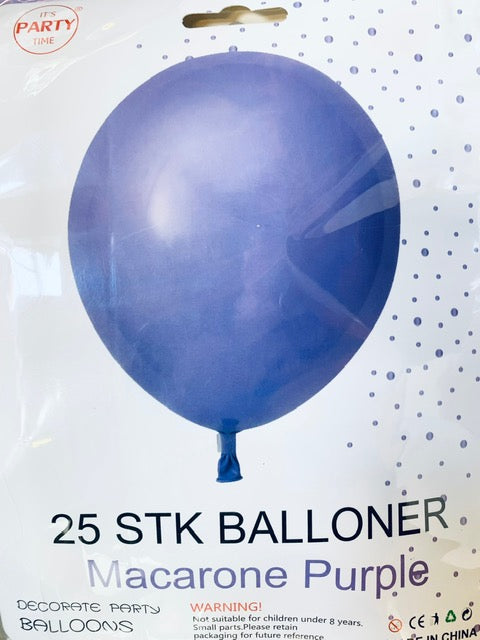 Its Party Time - Balloner 25stk lilla 30cm - Dollarstore.dk