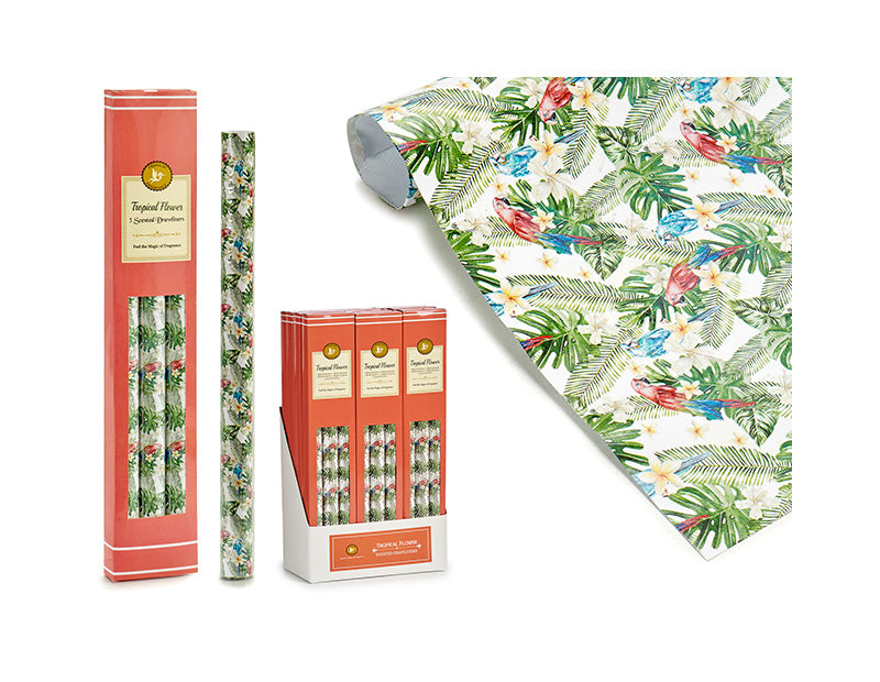 Set 3 scented drawer liners tropical