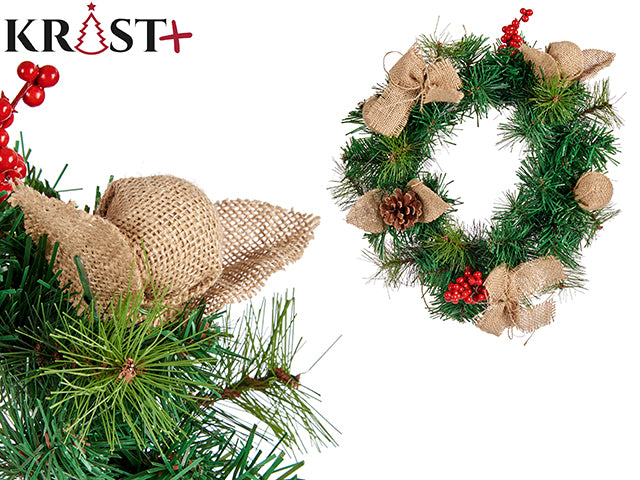 Krist - Julekranse med fyrretræ detaljer 30 cm