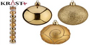 Krist - Julekugler Stang Guld 6cm - 9stk