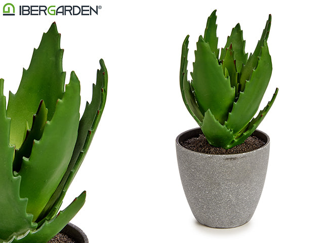 Ibergarden - Kunstig plante med pikke blade 20x10cm