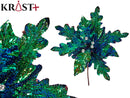 Krist - Grøn Metalisk Farve - Forårs Blomst Med Bær