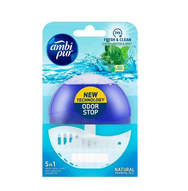 Ambi Pur Toiletfælgefrisker Og Rens 55ml - Fresh Water & Mint