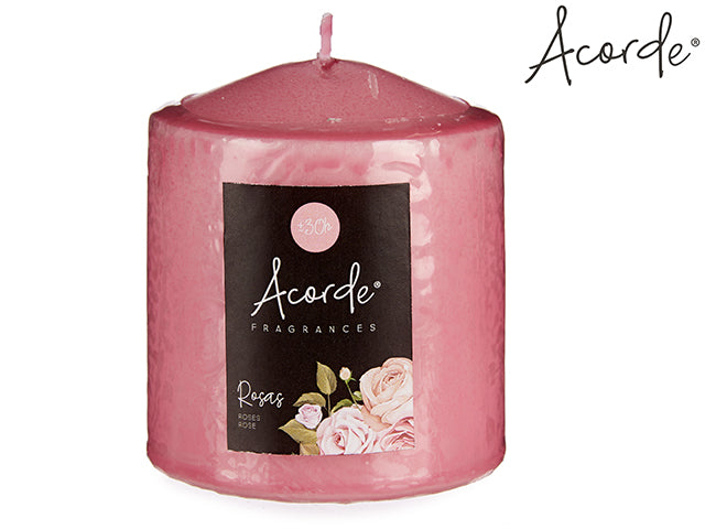 Acorde - Bloklys med duft 30 timer Roser aroma