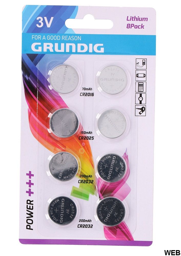 Grundig - batterier 4x2032, 2x2025, 2x2016