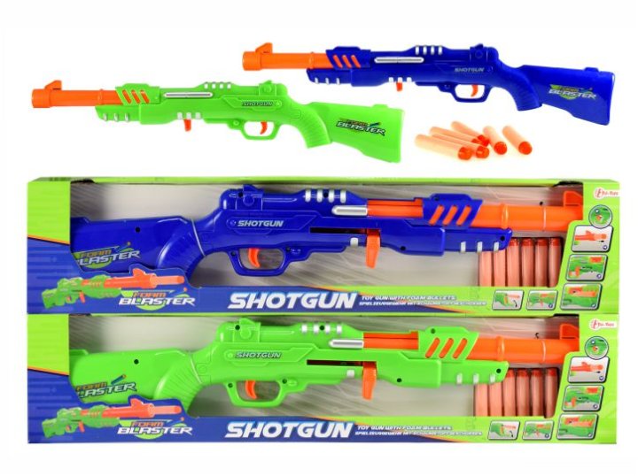 ToiToys - Shotgun med skumpatroner 60cm BEMÆRK: ved køb af denne vare så får du sendt et tilfældigt farve