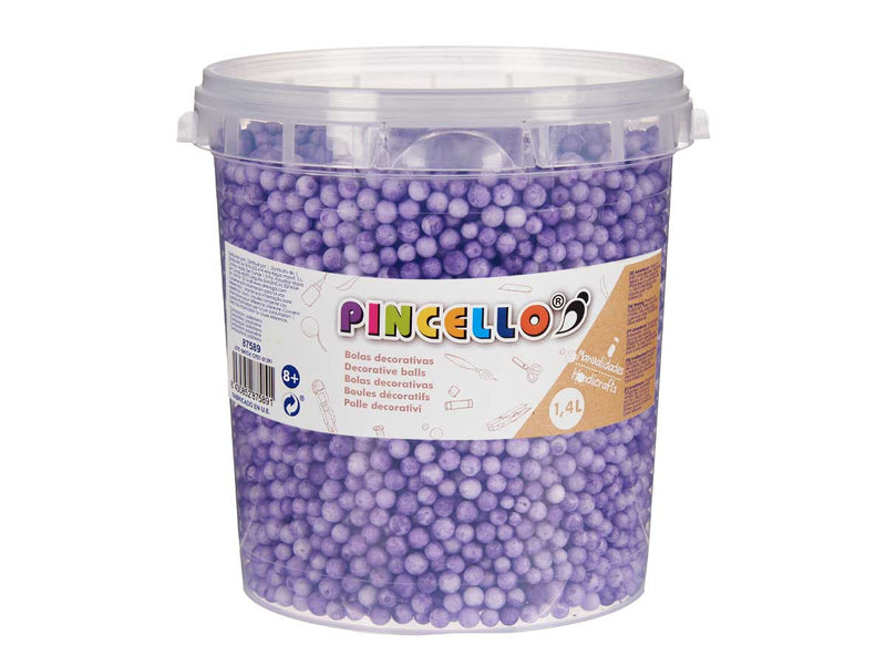 Pincello - Polystyren kugler 1,4 liter lilla 