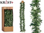 Krist - Guirlande 200x9cm - Metalisk Olivenolie Farve Med Stjerner