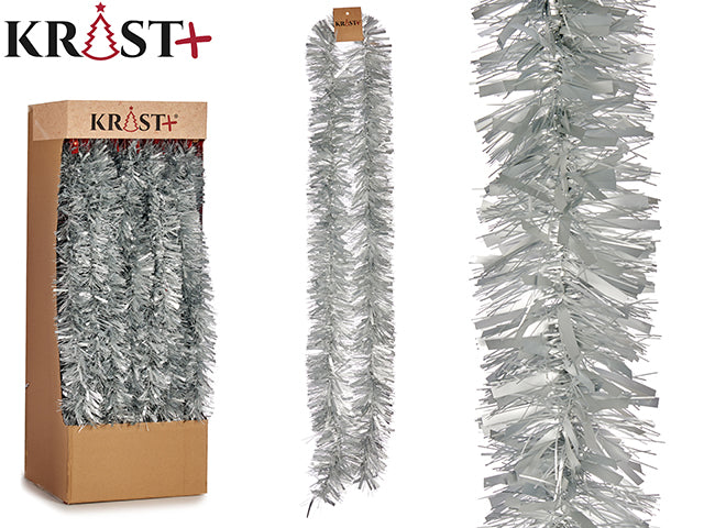 Krist - Guirlande 200x9cm - Metalisk Sølv