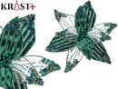 Krist - Juleblostdekoration - Grøn Tema 25x7cm