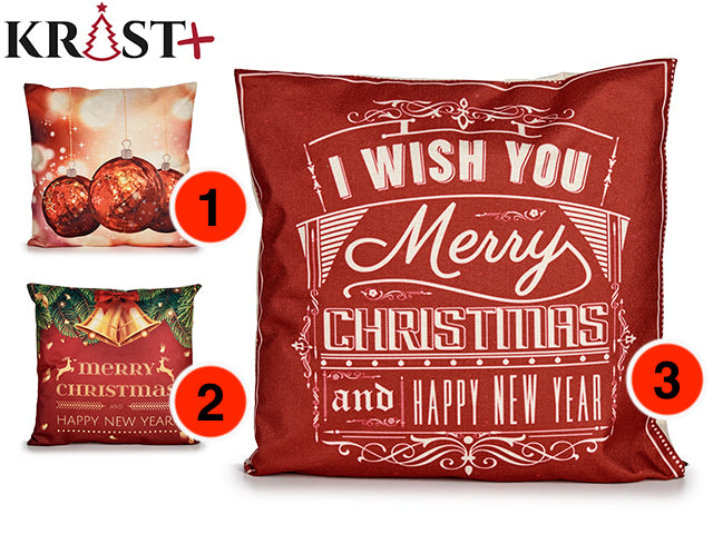 Krist - Pudebetræk Med Juletema - Rød