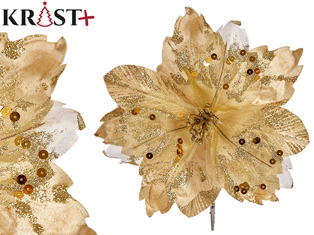 Krist - Juleblostdekoration - Guld Tema 25x32cm