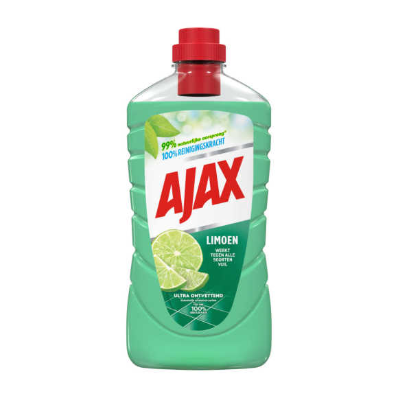 Ajax - Gulvrens Flaske 1000ml - Lime Aroma