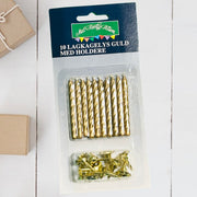 MKH - 10 Lagkagelys Med Holdere - Guld