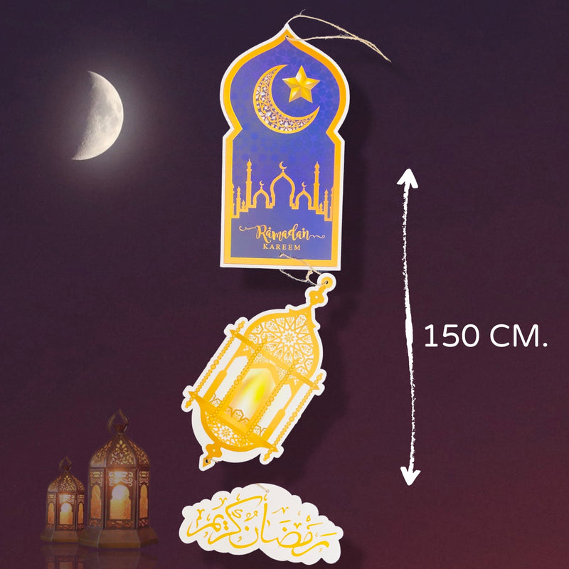 Kæmpe Ophæng Dekoration I Pap 150cm - Ramadan