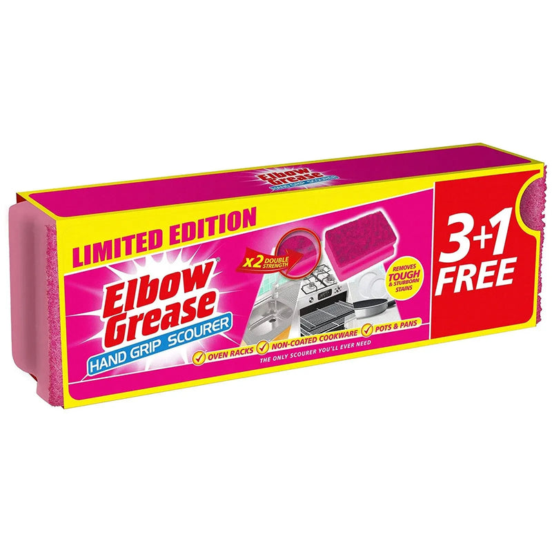 Elbow Grease - Håndgreb Opvaskesvampe - Pink 4stk