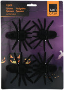 ArtiCasa - Mellem kunstige edderkopper 4stk 7x11cm - Dollarstore.dk