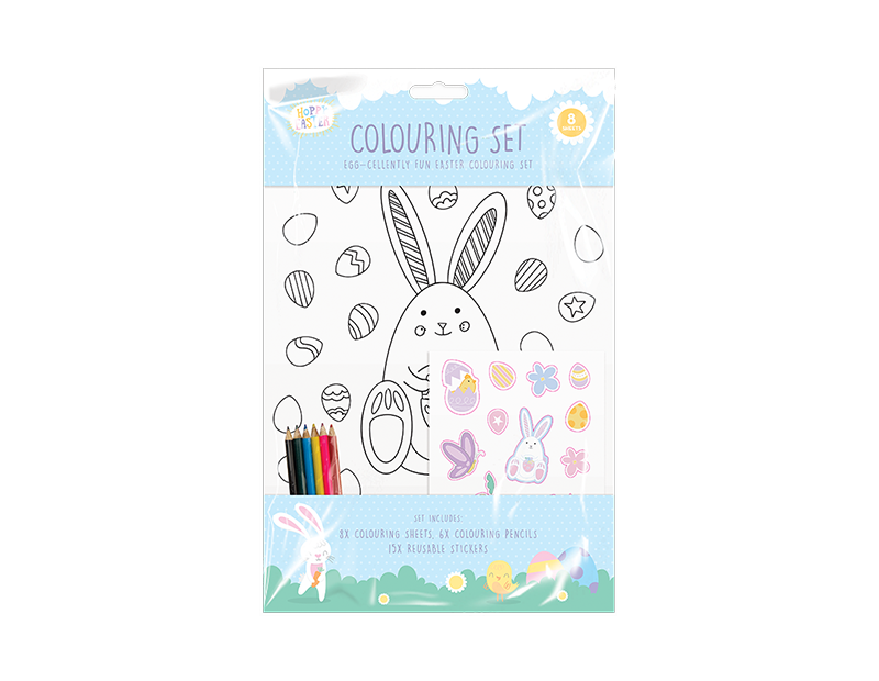 Hoppy Easter - Tegning Sæt Med Klistermærker
