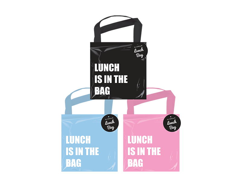 Disse madposer er ideelle til skole eller arbejde og har et trykt slogan på begge sider. Madposerne er lavet af slidstærkt polypropylen, som er nemt at vedligeholde og rengøre.Hver taske er selvstående og måler 24 cm x 24,5 m x 14,6 cm, når den er åben.