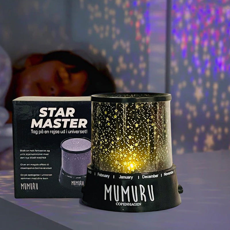 Mumuru - Stjerne & Måne Natlampe Batteridrevet Stjernehimmel