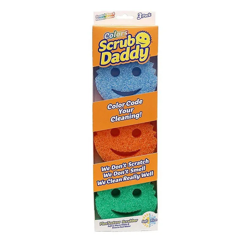 Scrub Daddy - 3 Originale Scrubdaddy I Forskellige Farver