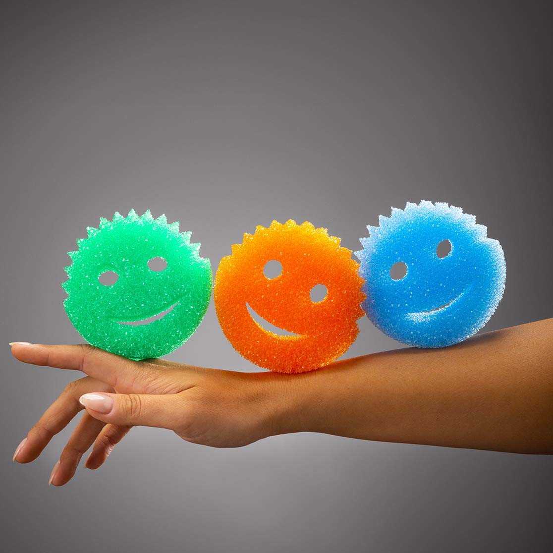 Scrub Daddy - 3 Originale Scrubdaddy I Forskellige Farver
