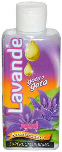 Agerul - væske med koncentreret Lavander aroma 125ml. Kendt blandt mange influencers verden rundt, hvor det bruges i blandninger af andre rengøringsmidler, servietter & duftværk til hjemmet - Mød familiet Sufflor , Agerul & GotaAGota