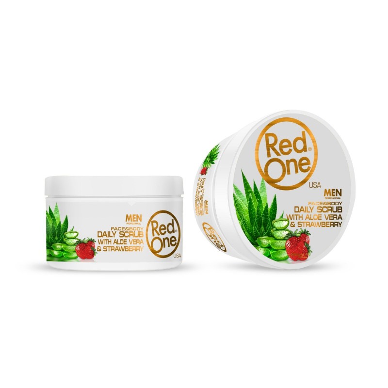 Red One - Face & Body scrub med Aloe vera & jordbær 450ml