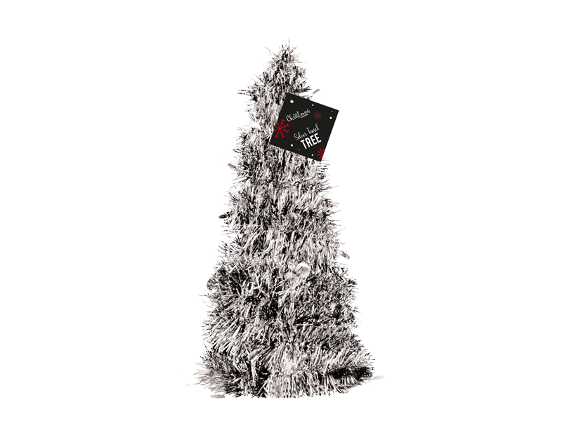 Tinsel Juletræ 31cm - Sølv